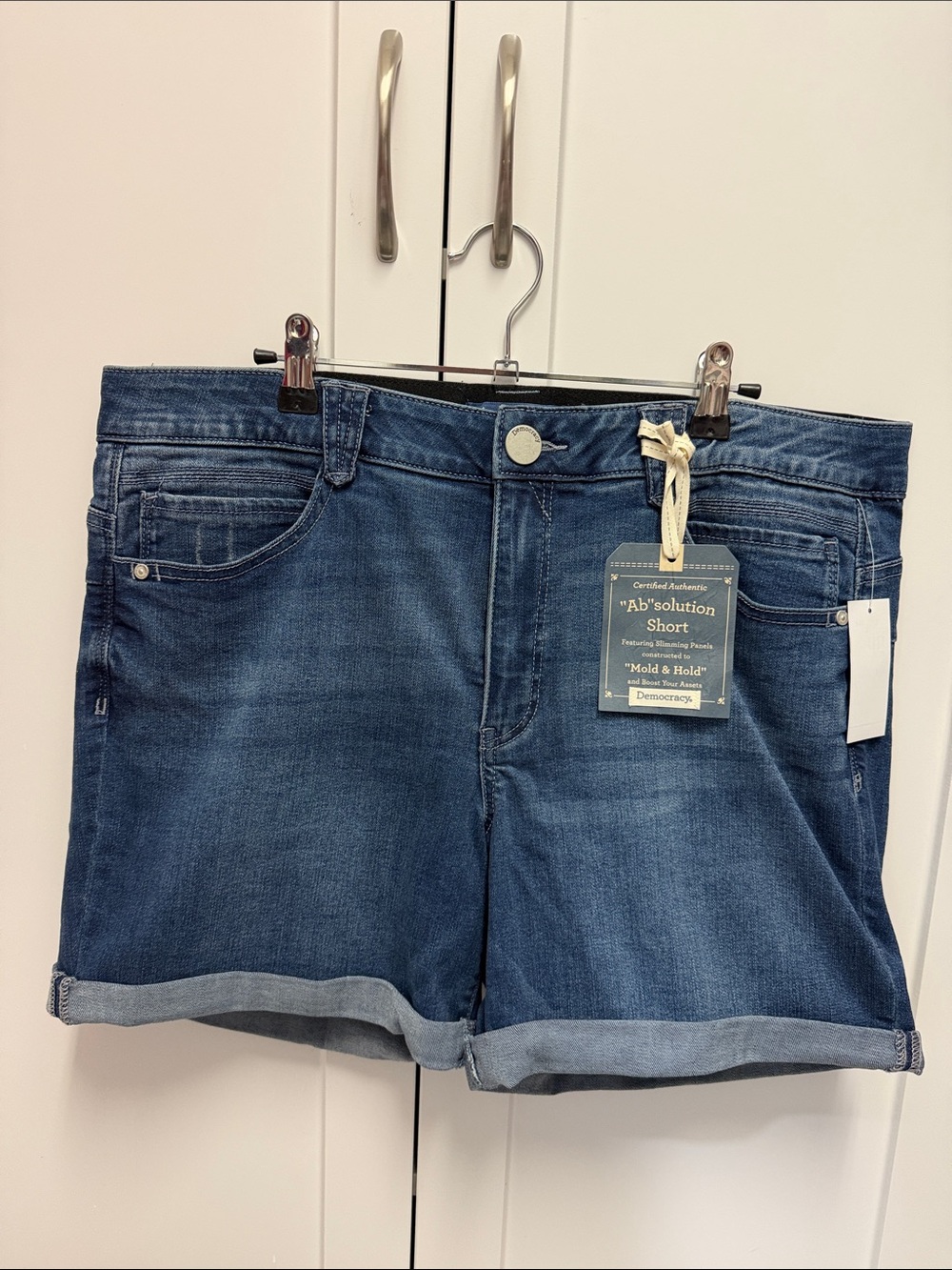 Democracy Dark Blue Cuffed Denim Shorts